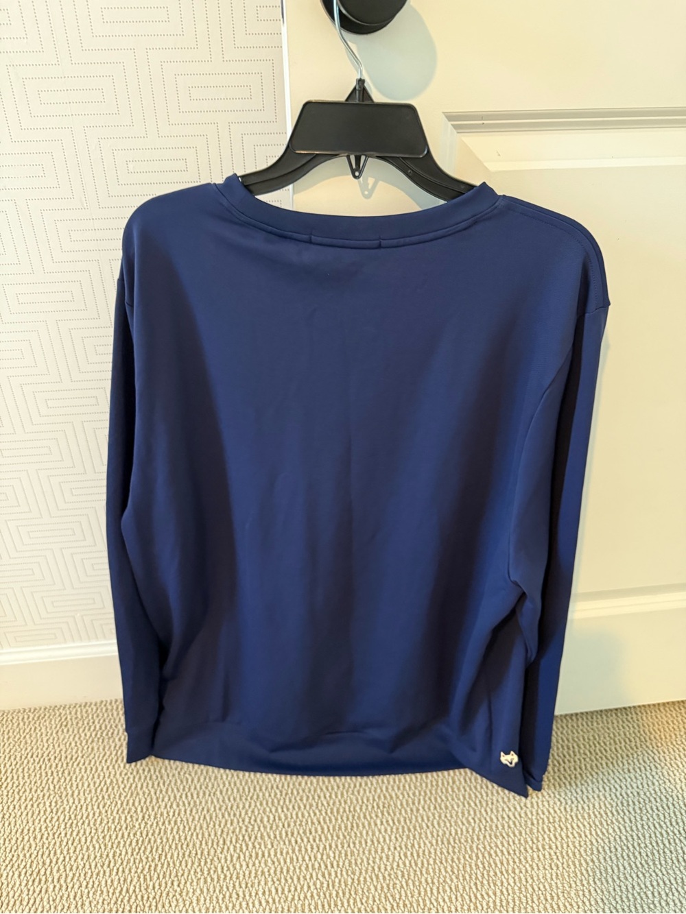 Greyson Navy Crewneck Sweatshirt with White Embroidered 'D' - Picture 4 of 4